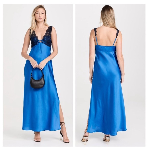 FREE PEOPLE Countryside Maxi Slip - Campanula Combo SIZE M
